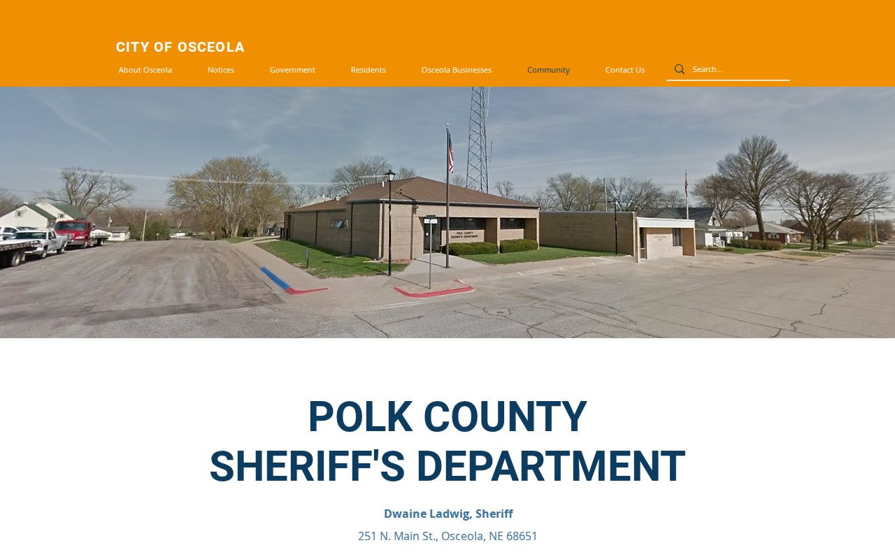 Osceola criminal records sheriff service contact page