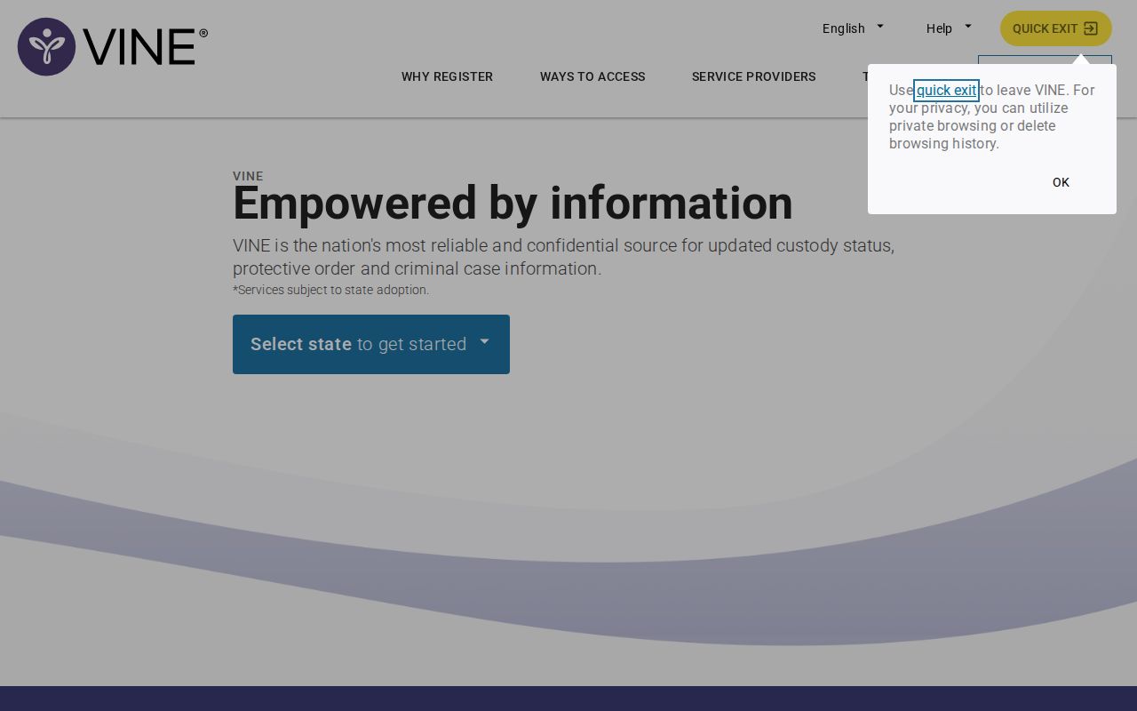 VINELink custody notification supplement for Polk County arrest lookup