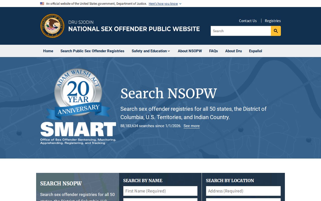 National public sex offender search supporting Polk County registry checks