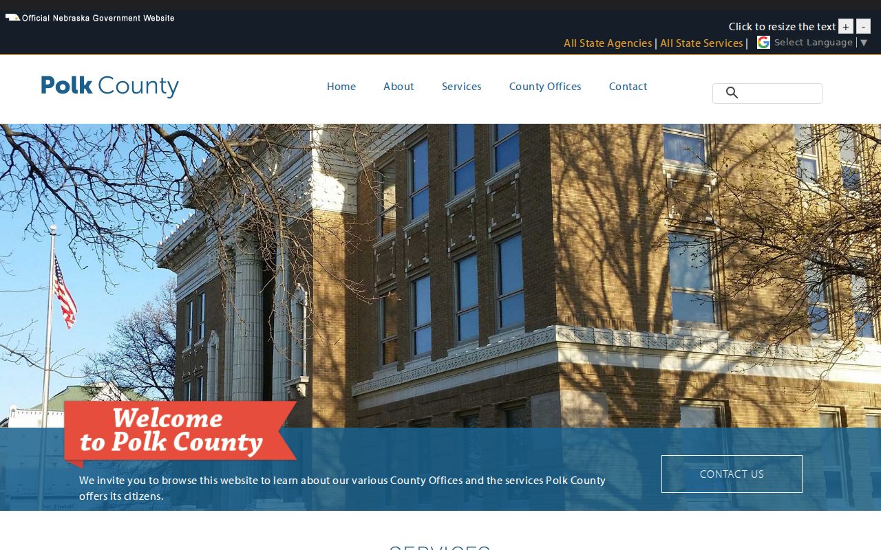 Official Polk County Nebraska government gateway for criminal record offices
