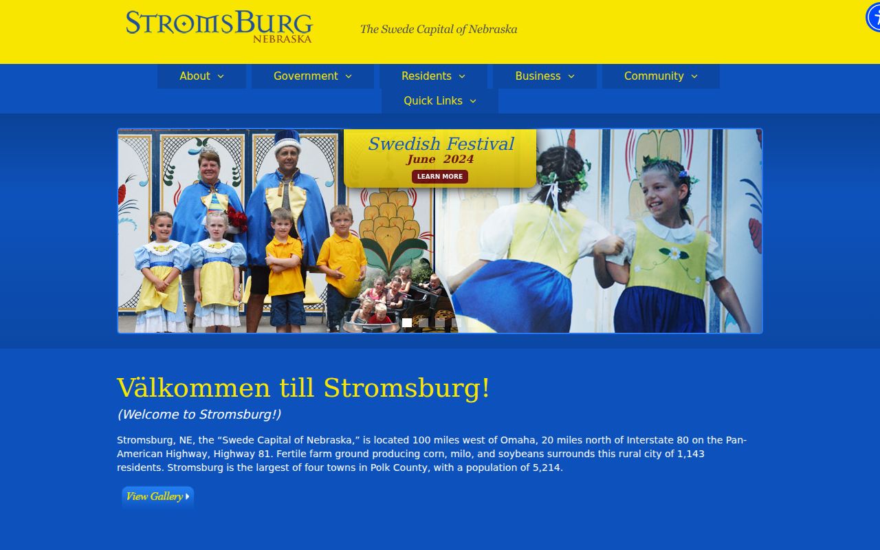 Stromsburg criminal records source on the official city portal